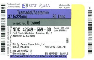 Tram_apap 37.5_325 Label (Tramadol Apap 37.5 325mg Label 42549)